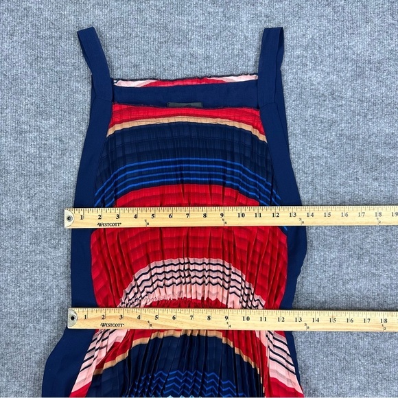 Gracia Dress Sz S Pleated Colorblock Maxi NWT - Picture 9 of 17